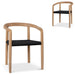 Showcasing Cinova Natural Dining Chair - Naxos Charcoal Rope (Set of 2) DC10581-NXx2 Dining Chair by Calibre Furniturs