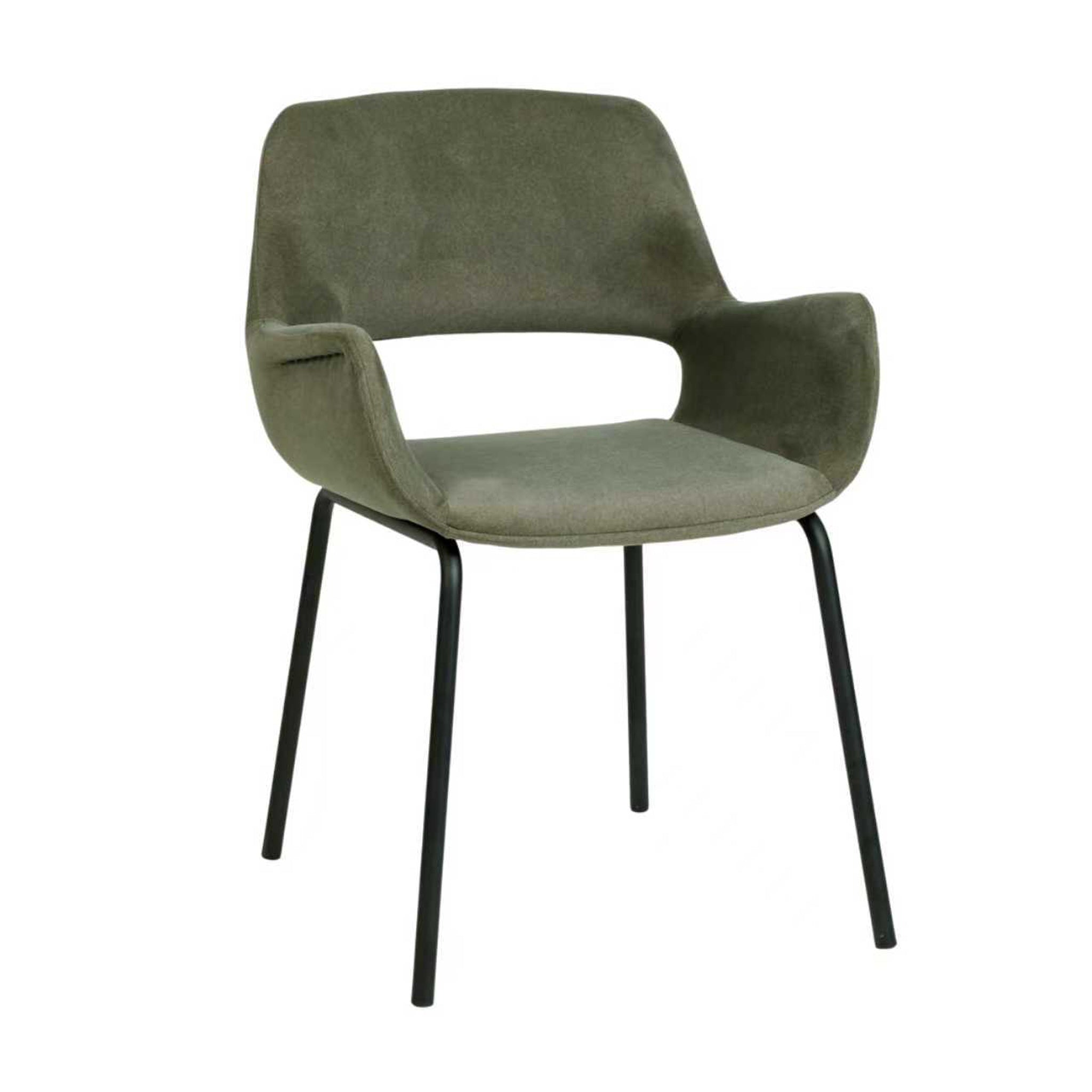 Black Dining Chair - Dark Moss Green (Set of 2) - image 3