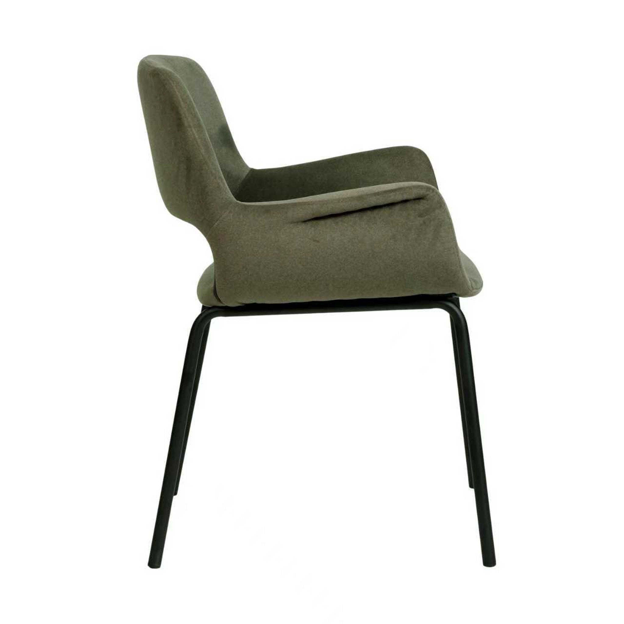 Black Dining Chair - Dark Moss Green (Set of 2) - image 5