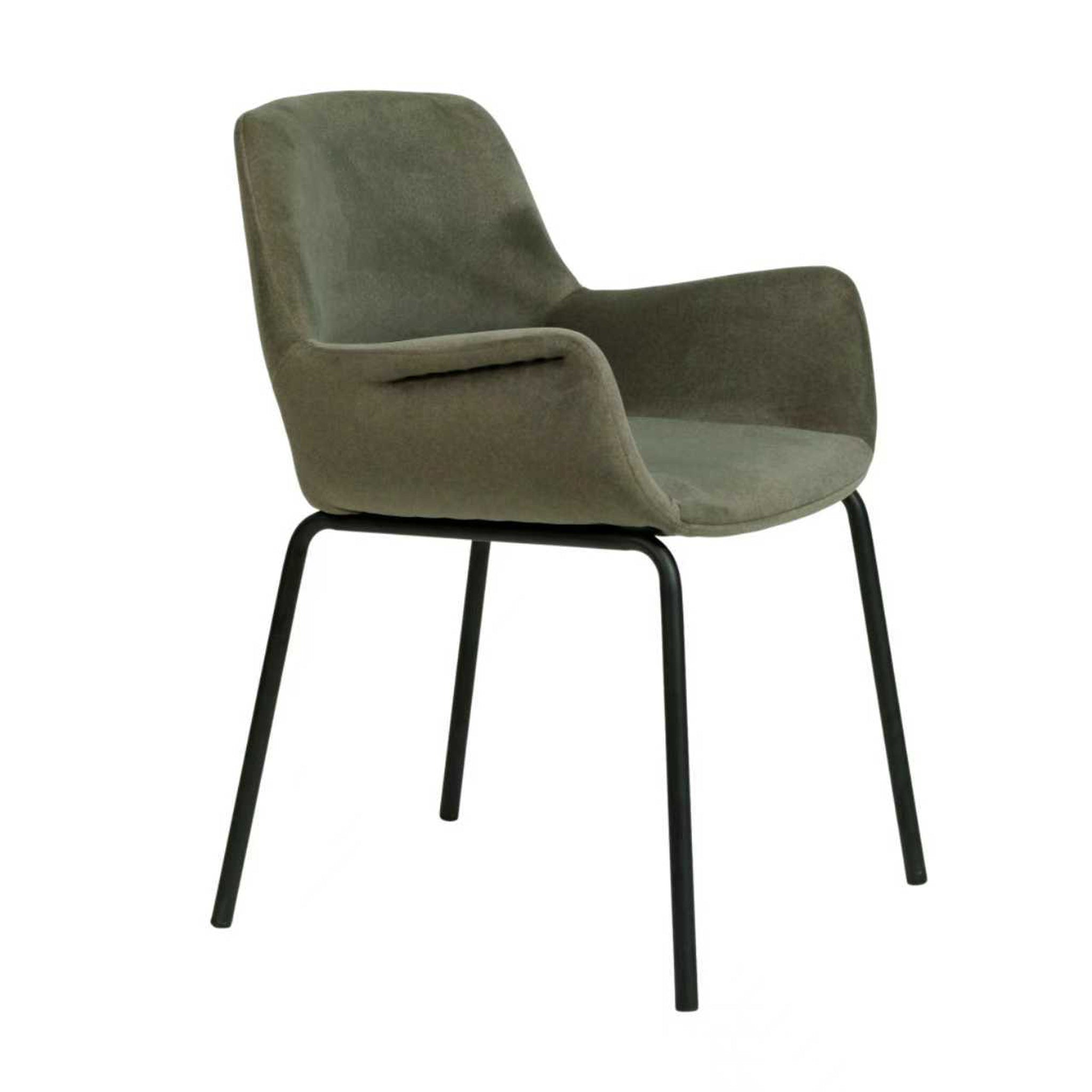 Black Dining Chair - Dark Moss Green (Set of 2) - image 4