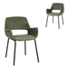Showcasing Kimila Black Dining Chair - Dark Moss Green (Set of 2) DC12013-FHx2 Dining Chair by Calibre Furniturs