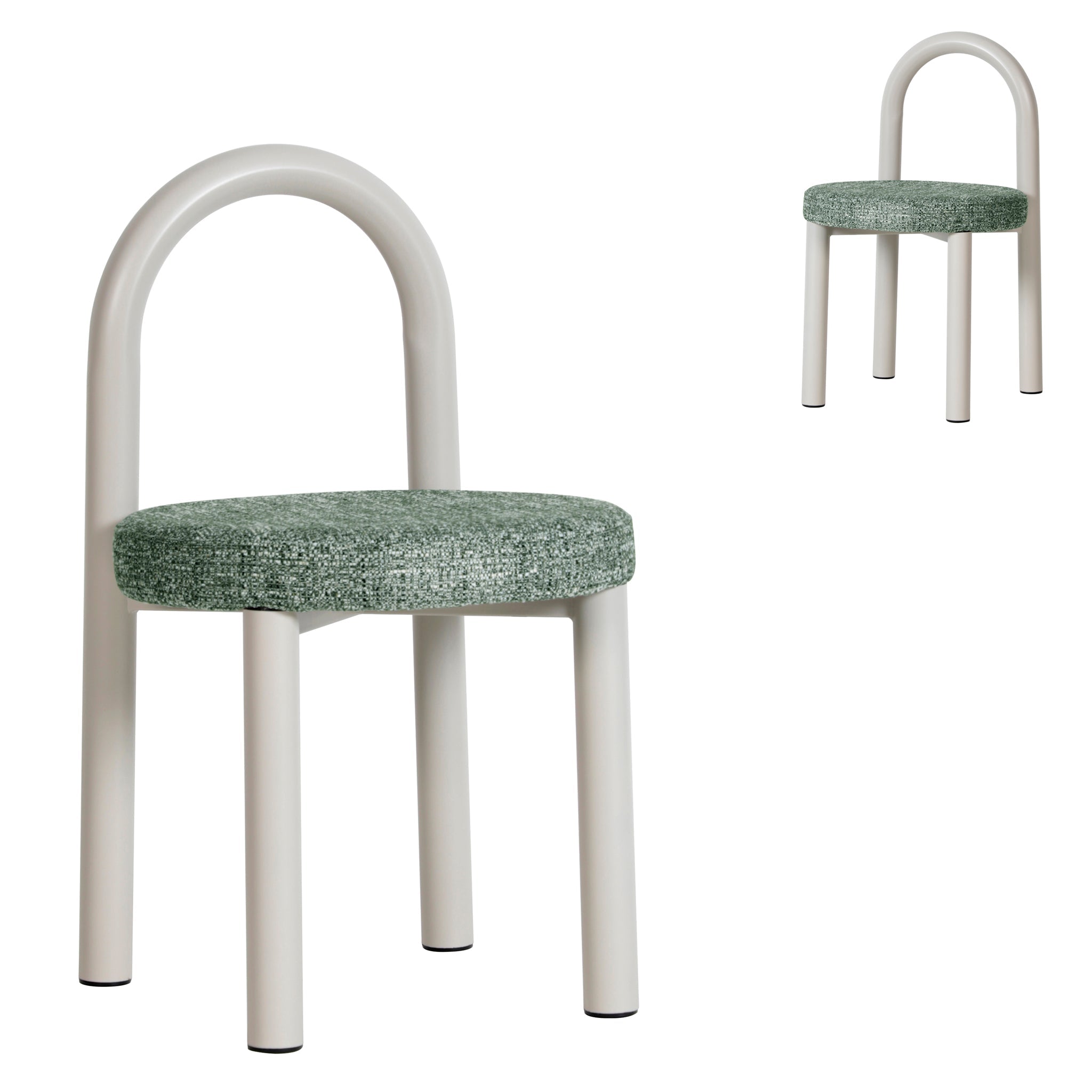 CDC12017-FH Light Grey Dining Chair - Spring Green (Set of 2)