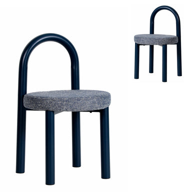 Showcasing Sabela Navy Dining Chair - Prussian Blue (Set of 2) DC12018-FHx2 Dining Chair by Calibre Furniturs