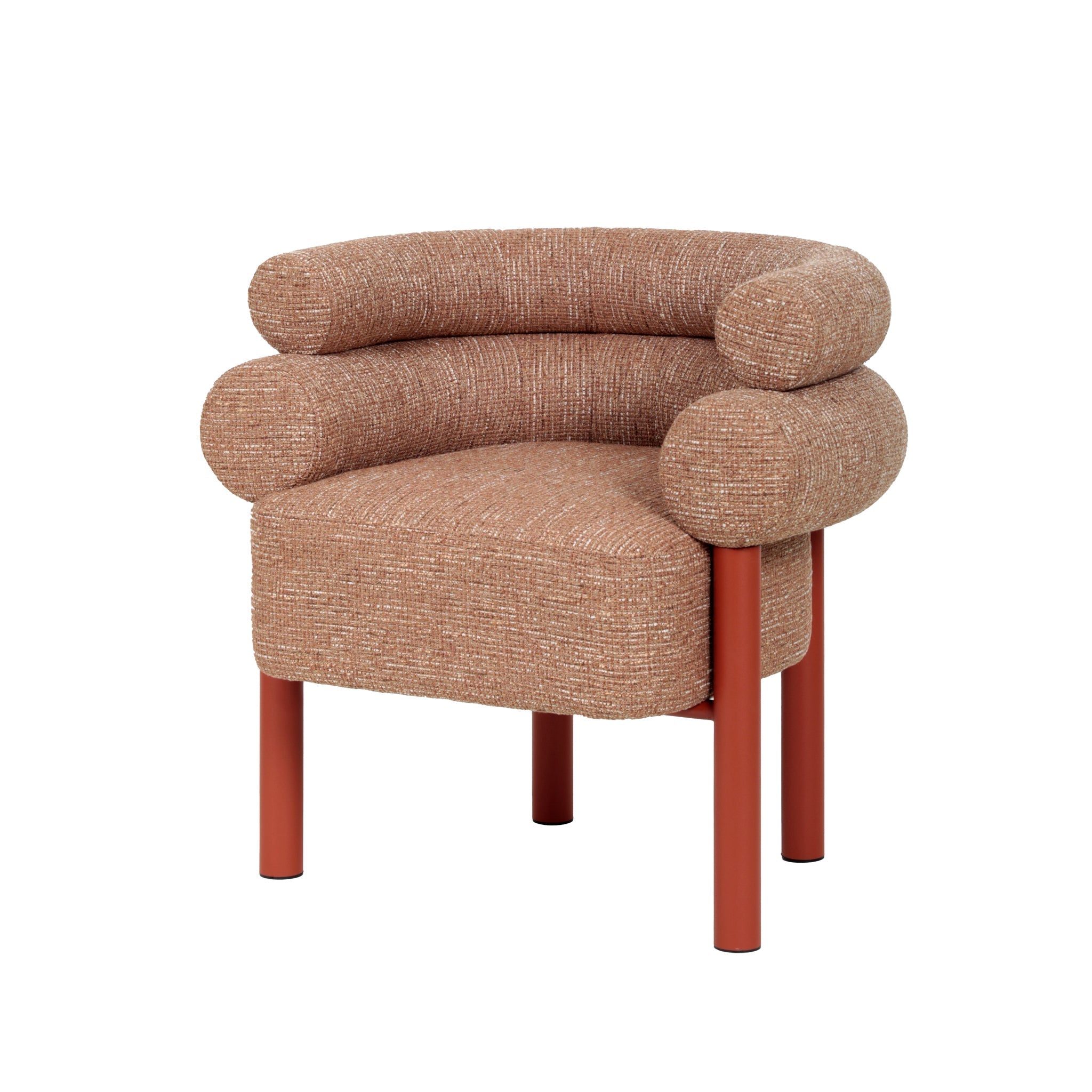 Sandy Red Armchair - Russet Brown