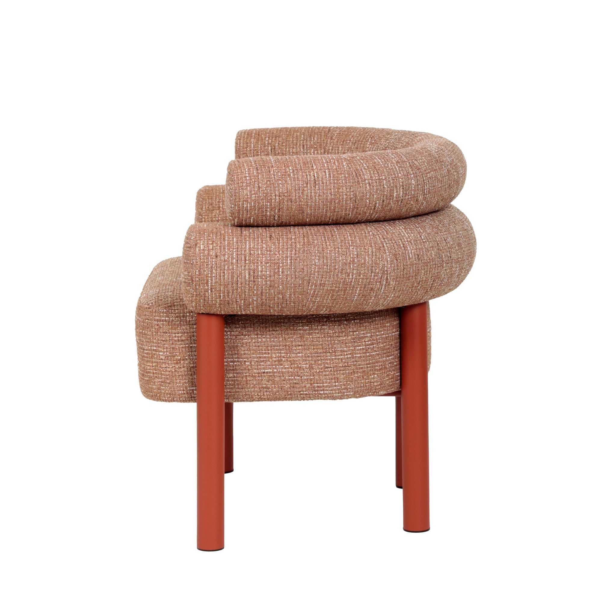 Sandy Red Armchair - Russet Brown