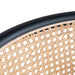 Fabric Dining Chair - Dark Grey with Rattan Back (Set of 2) - image 9