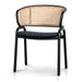 Showcasing Sodivela Fabric Dining Chair - Dark Grey with Rattan Back (Set of 2) DC12046-SDx2 Dining Chair by Calibre Furniturs