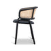 Fabric Dining Chair - Dark Grey with Rattan Back (Set of 2) - image 4