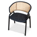 Fabric Dining Chair - Dark Grey with Rattan Back (Set of 2) - image 7