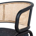 Fabric Dining Chair - Dark Grey with Rattan Back (Set of 2) - image 10