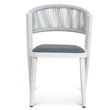 Showcasing Pigasora Sand White Outdoor Dining Chair - Grey (Set of 2) DC12049-IDx2 Dining Chair by Calibre Furniturs