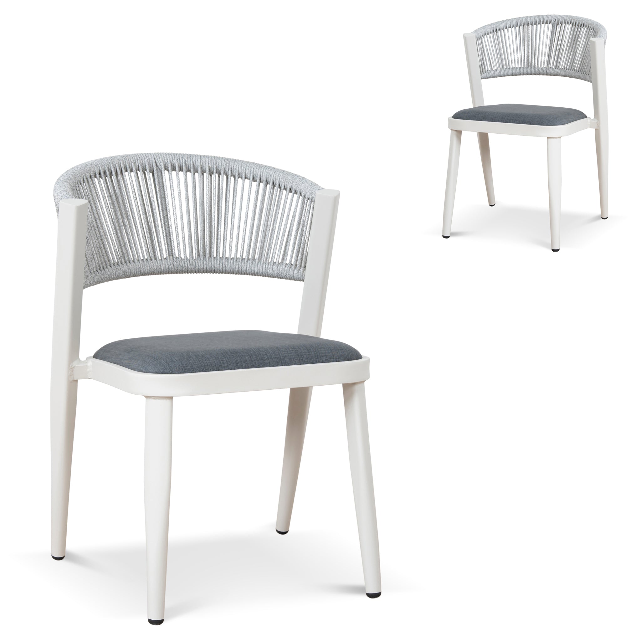 Sand White Outdoor Dining Chair - Grey (Set of 2)