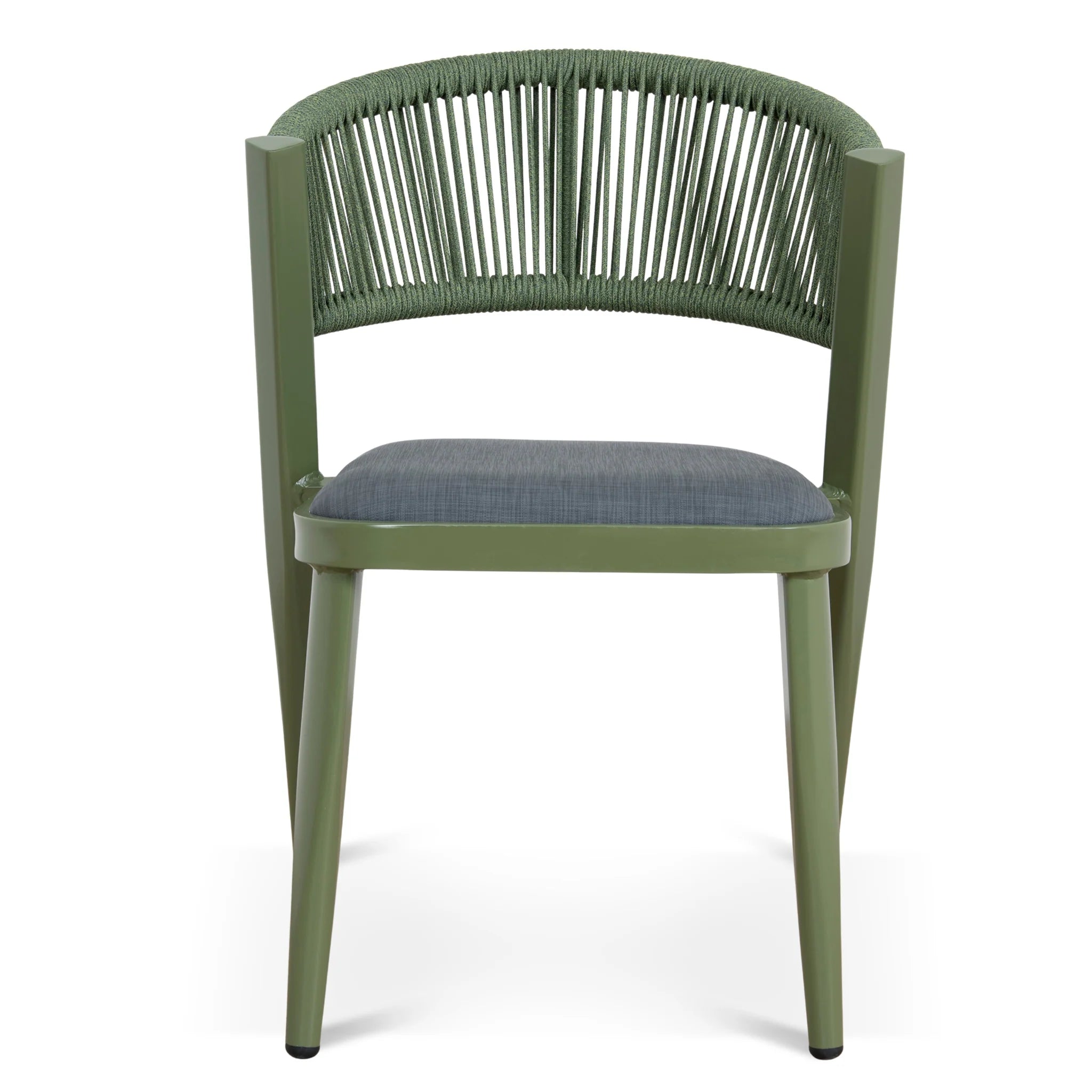 Showcasing Luvela Army Green Outdoor Dining Chair - Grey (Set of 2) DC12050-IDx2 Dining Chair by Calibre Furniturs