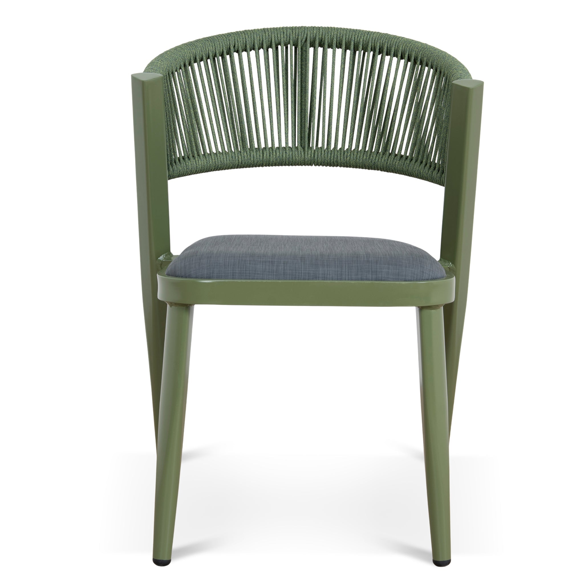 Army Green Outdoor Dining Chair - Grey  (Set of 2) - image 3