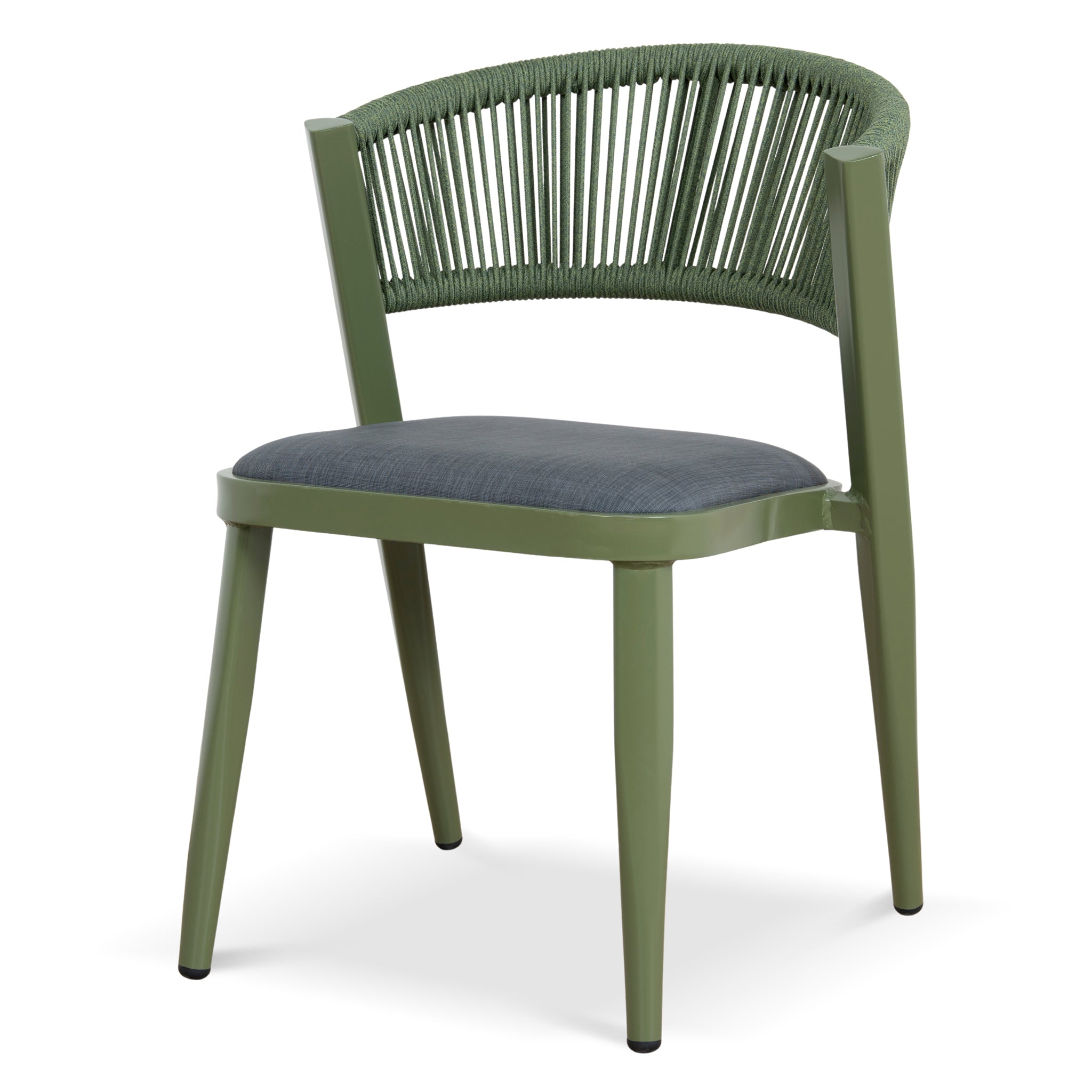 Army Green Outdoor Dining Chair - Grey  (Set of 2) - image 4