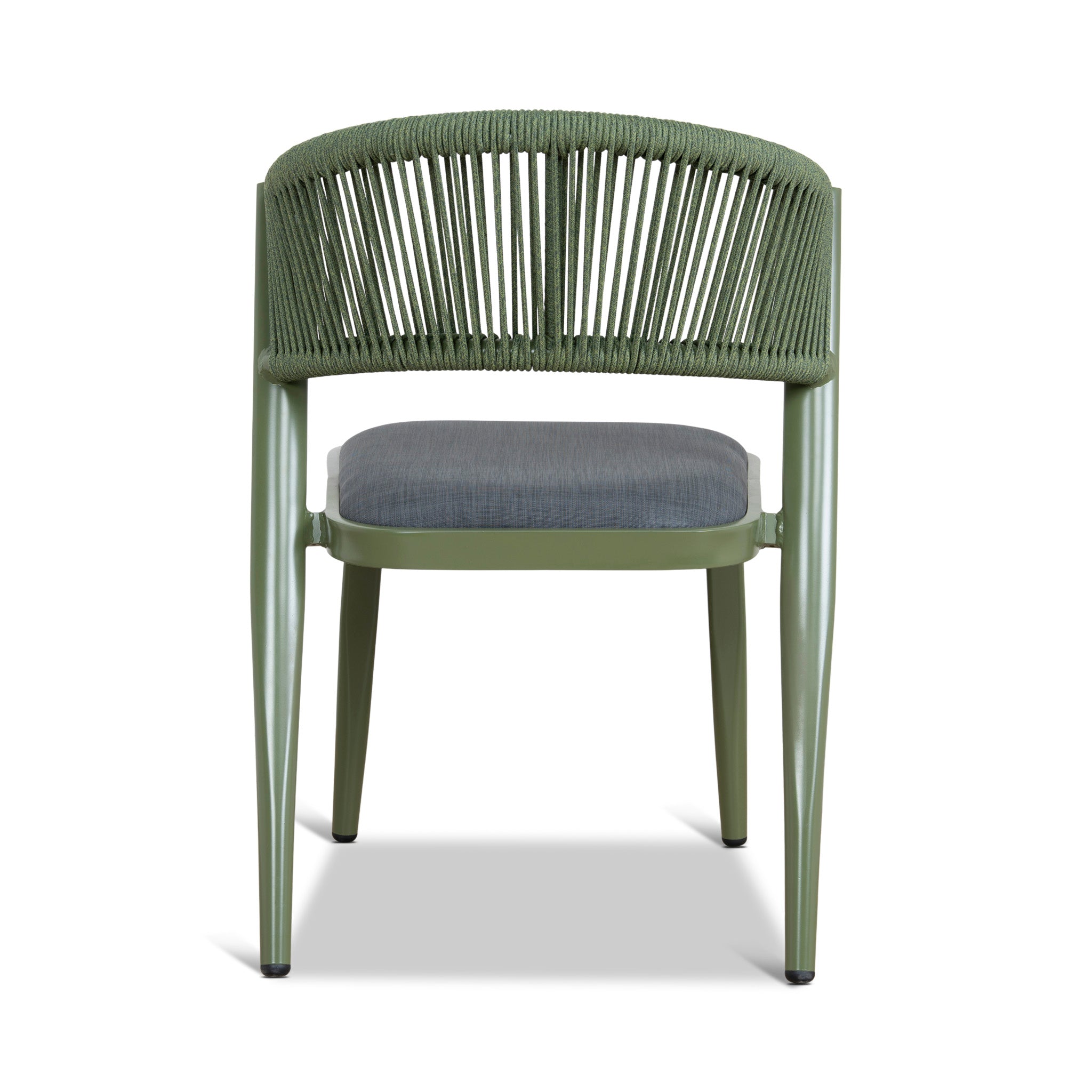 Army Green Outdoor Dining Chair - Grey  (Set of 2) - image 7