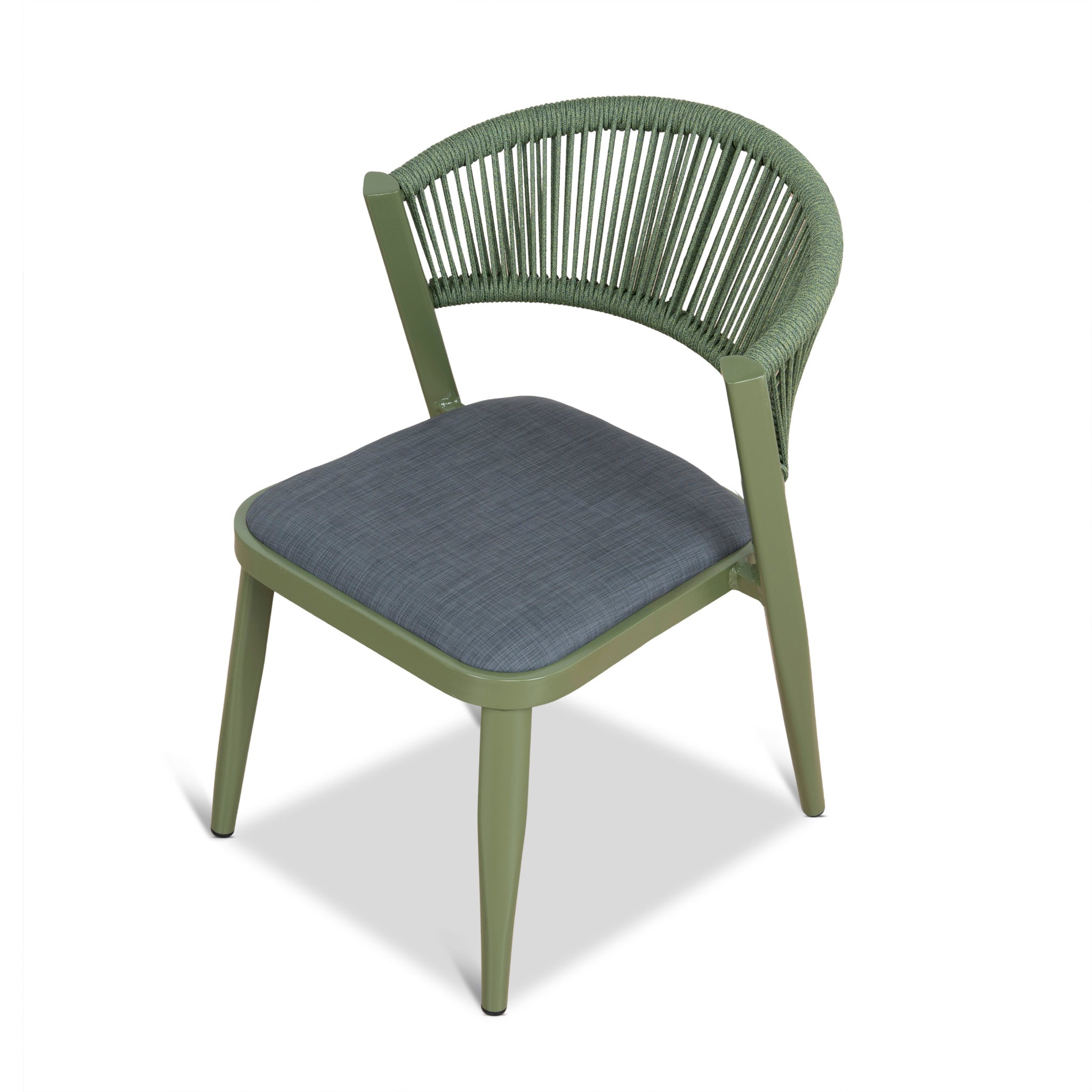 Army Green Outdoor Dining Chair - Grey  (Set of 2) - image 8