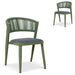 Army Green Outdoor Dining Chair - Grey  (Set of 2)