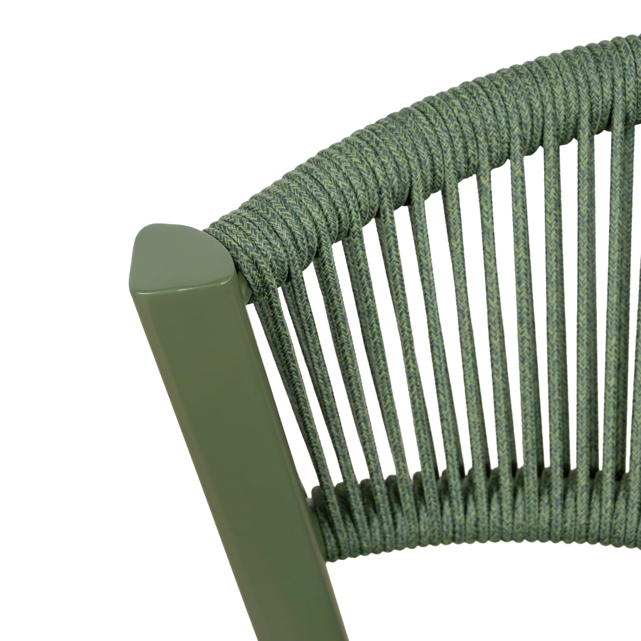 Luvela Army Green Outdoor Dining Chair - Grey (Set of 2)