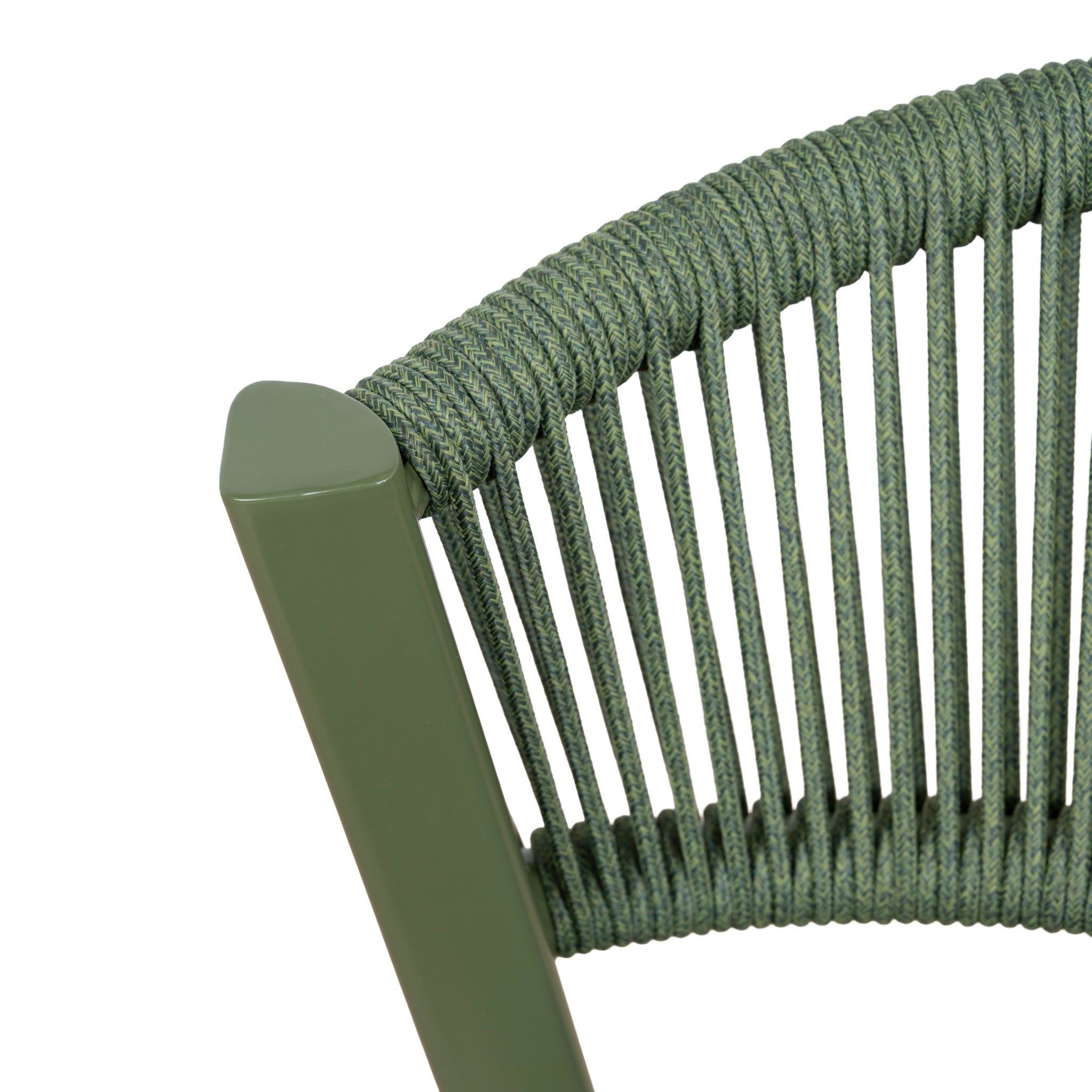 Army Green Outdoor Dining Chair - Grey  (Set of 2) - image 9