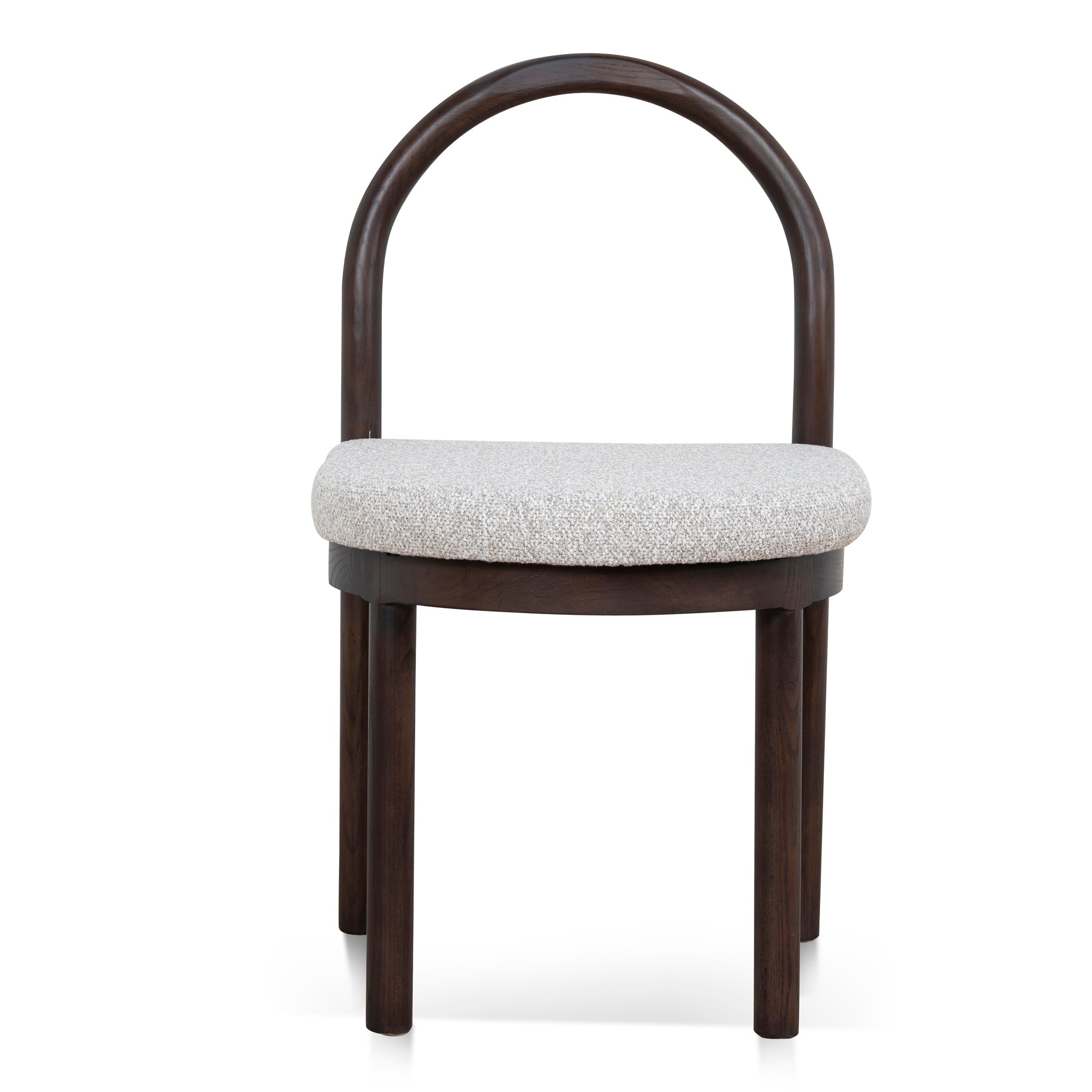 CDC12107-LJ Brown Dining Chair - Clay Grey (Set of 2)