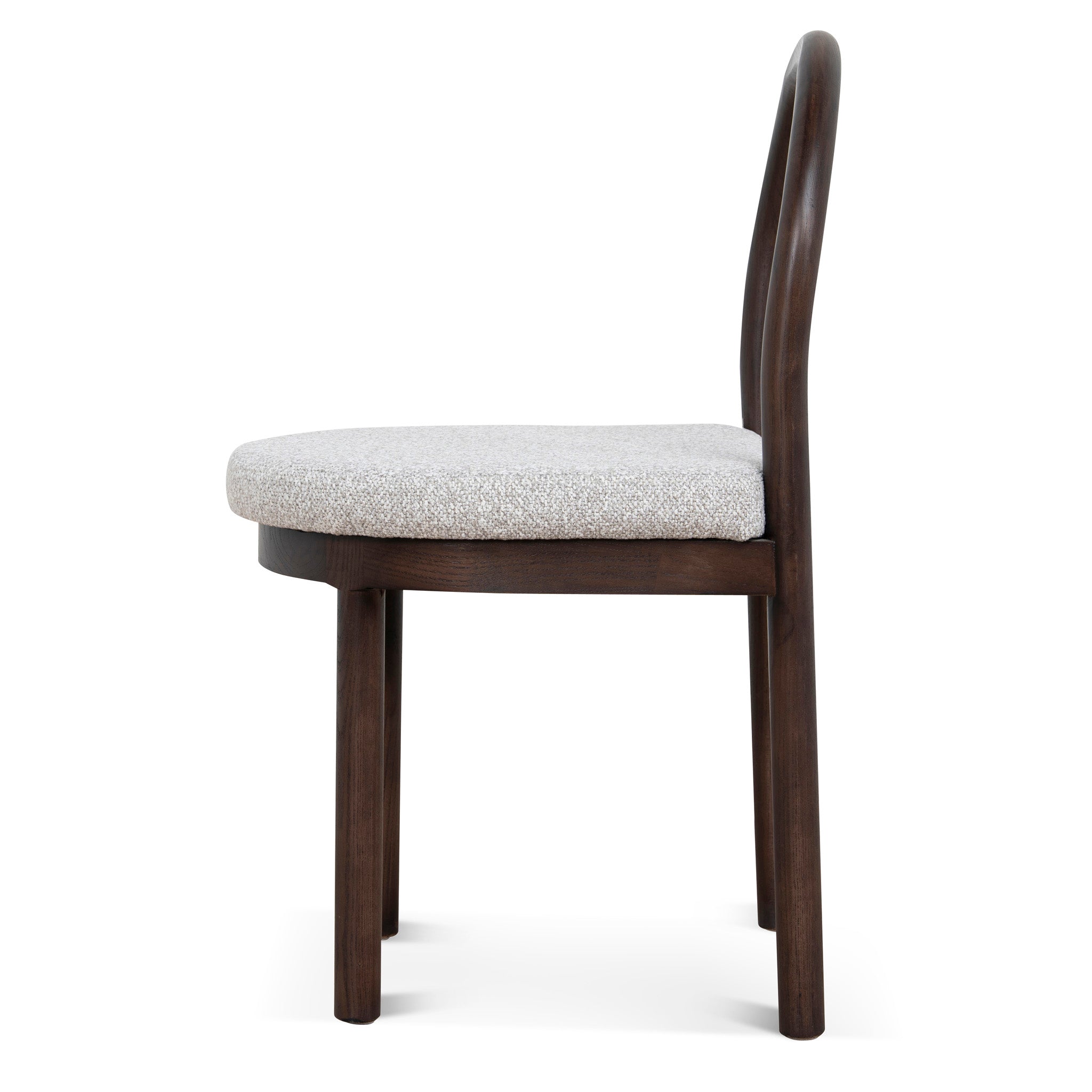 CDC12107-LJ Brown Dining Chair - Clay Grey (Set of 2)