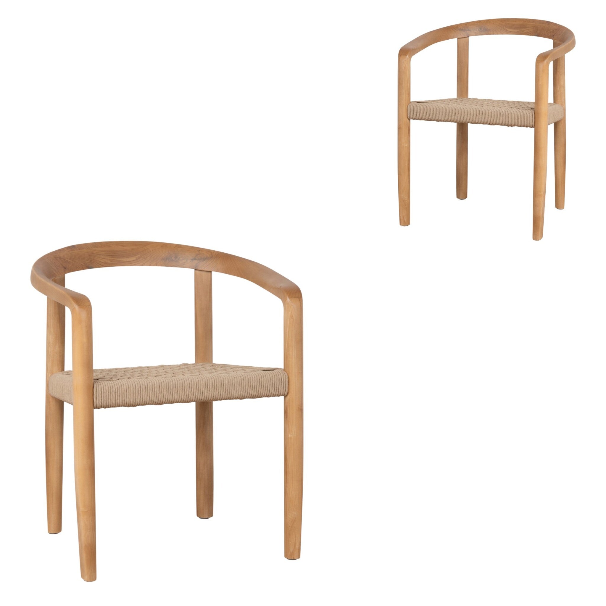 Natural Dining Chair - Naxos Latte Rope (Set of 2)