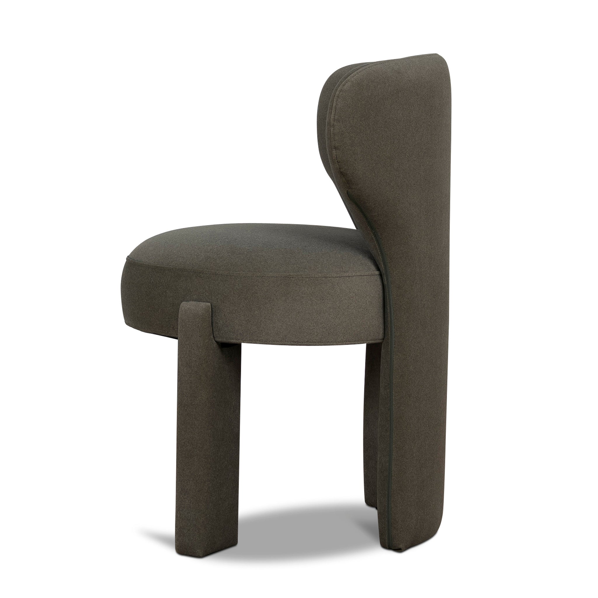 CDC12159-FH Fabric Dining Chair - Dark Moss Green