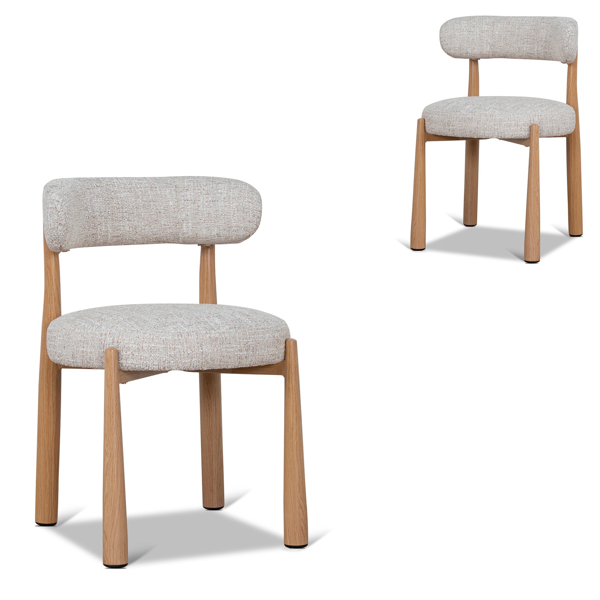CDC12445-CI Natural Dining Chair - Pale Beige (Set of 2)