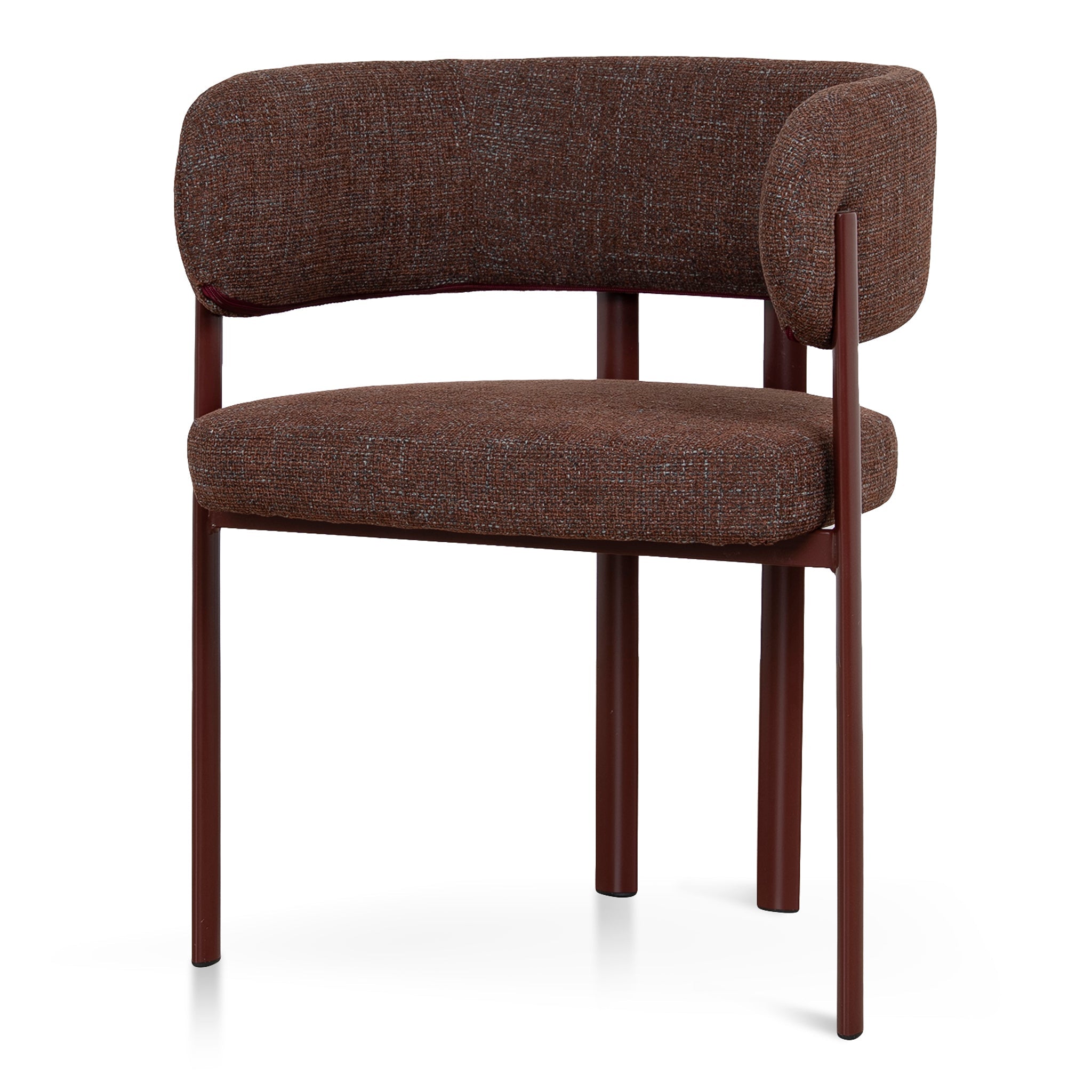 CDC12456-CI Dark Red Dining Chair - Moss Brown (Set of 2)