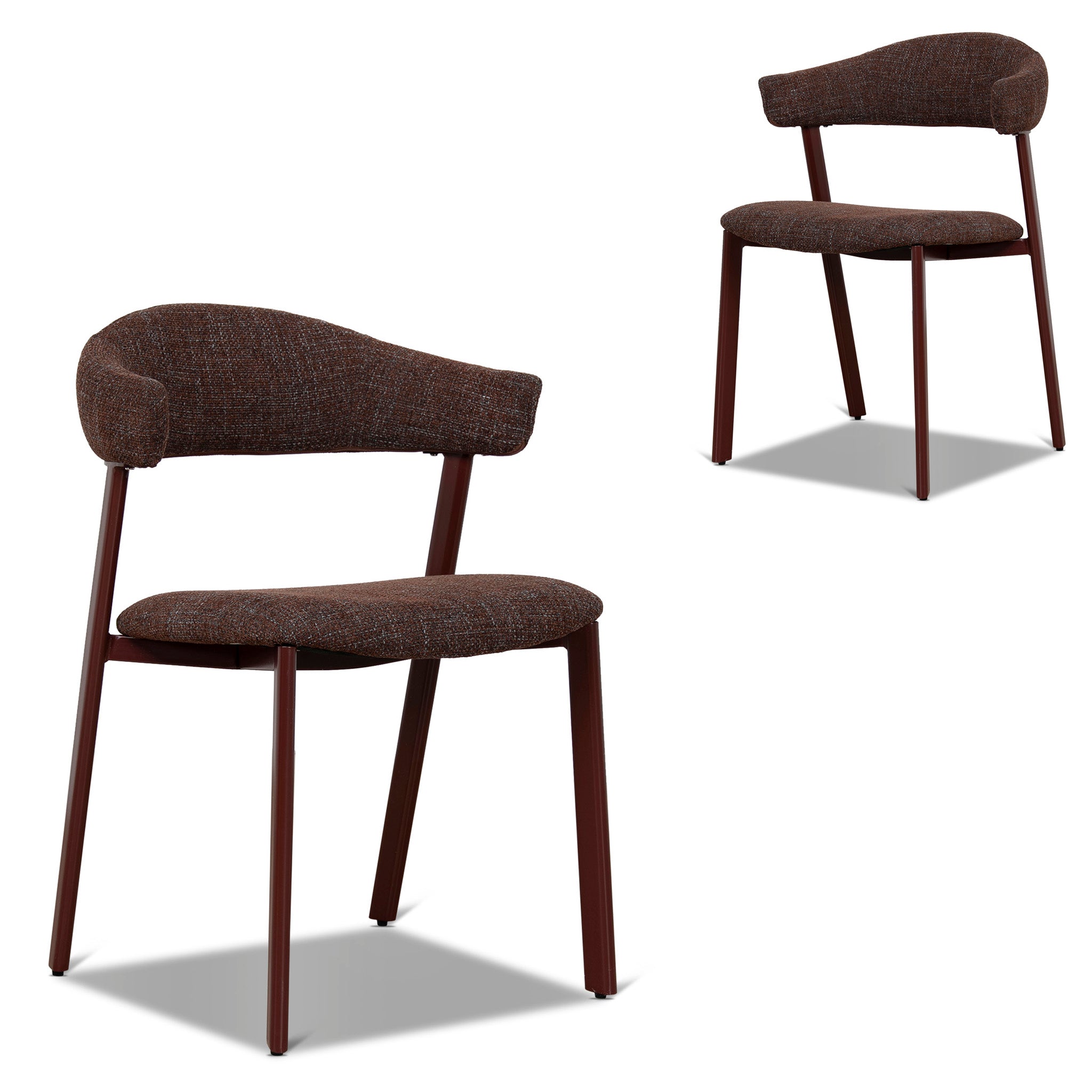 CDC12463-CI Red Dining Chair - Moss Brown (Set of 2)