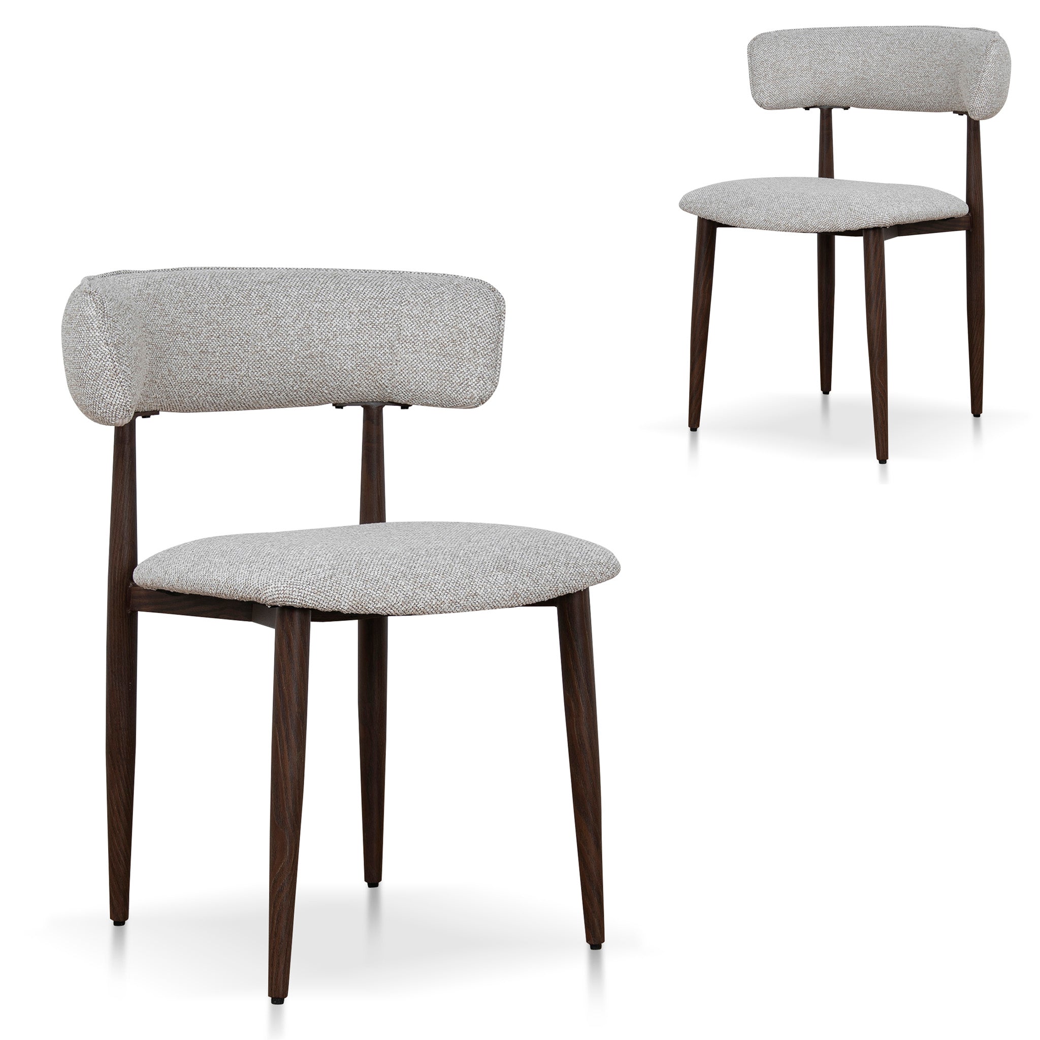 Walnut Dining Chair - Clay Beige (Set of 2)