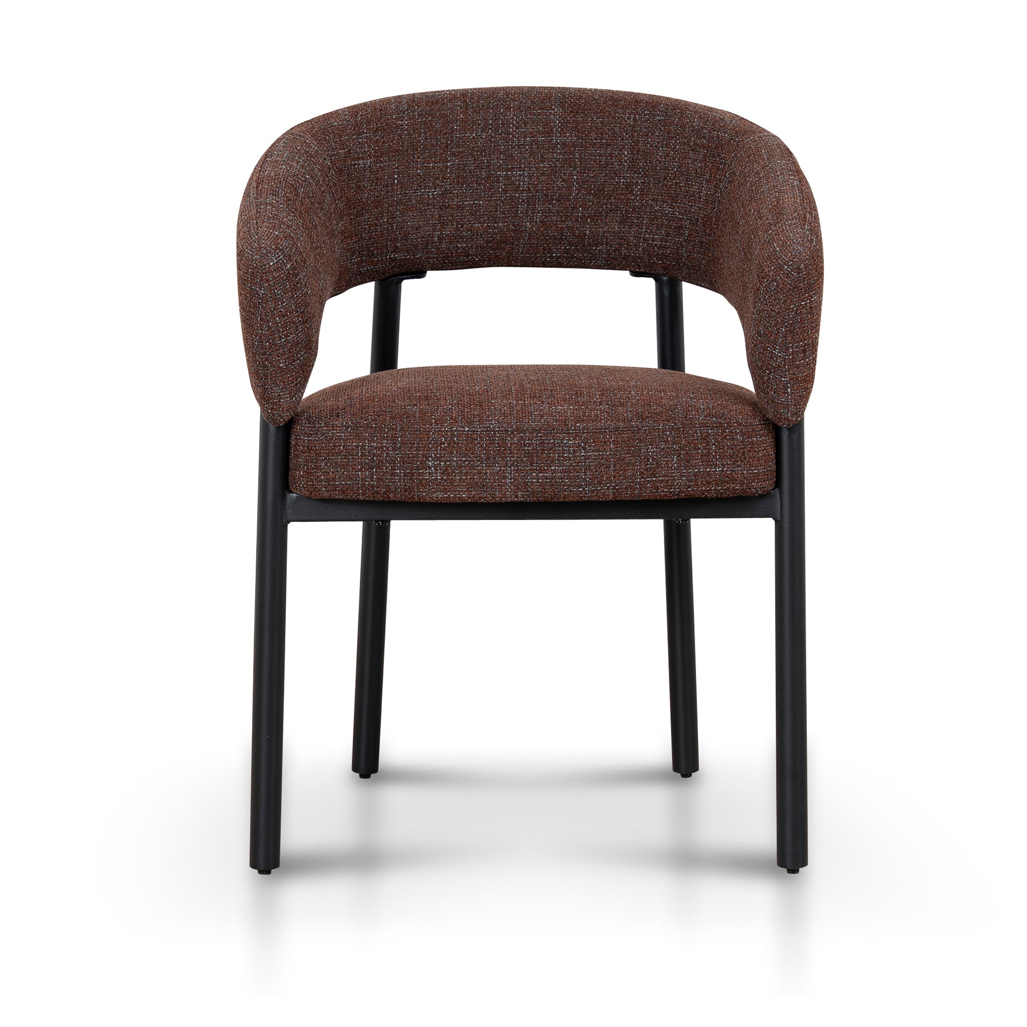 Black Dining Chair - Moss Brown (Set of 2) - Caleo
