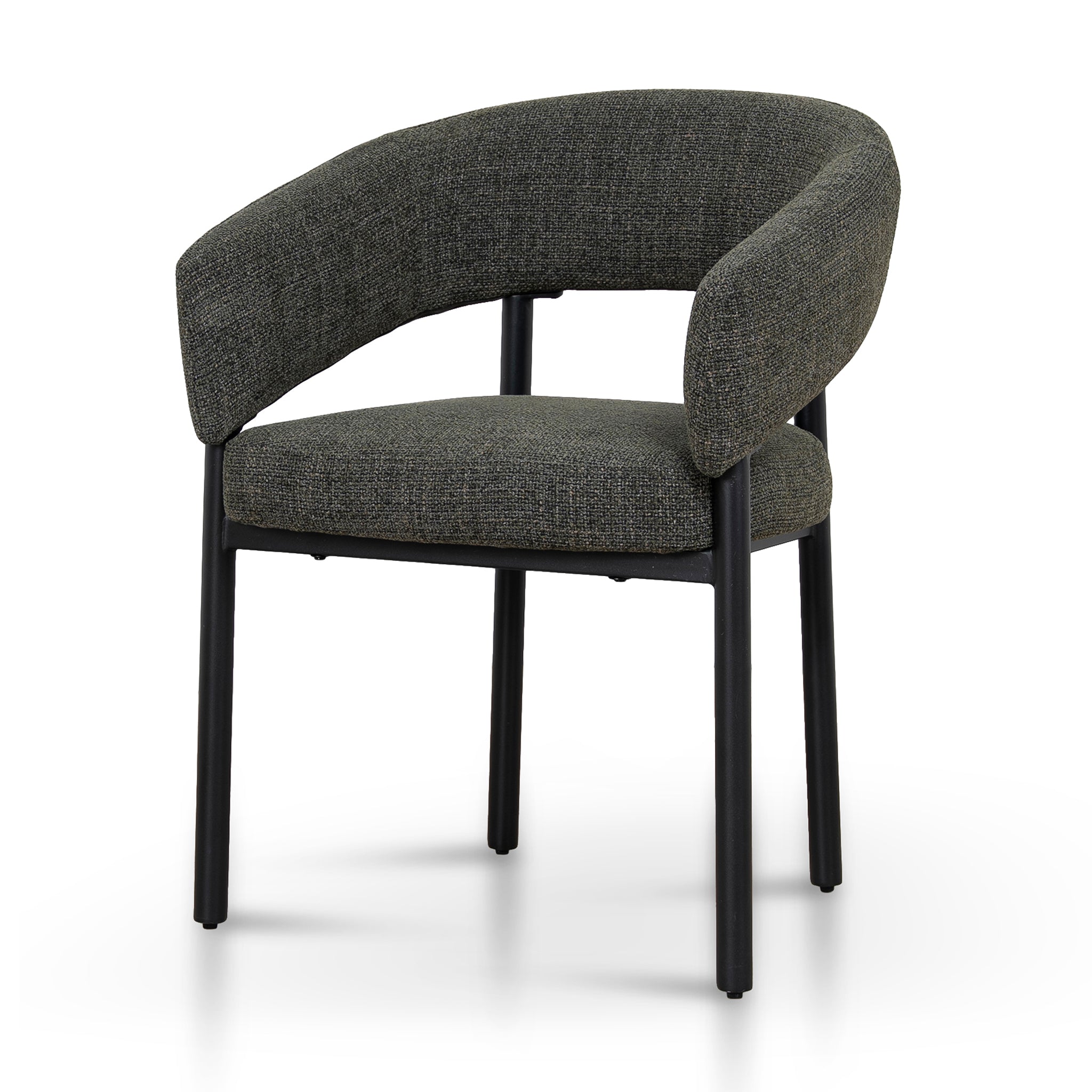 CDC12470-CI Black Dining Chair - Kaitoke Green (Set of 2)