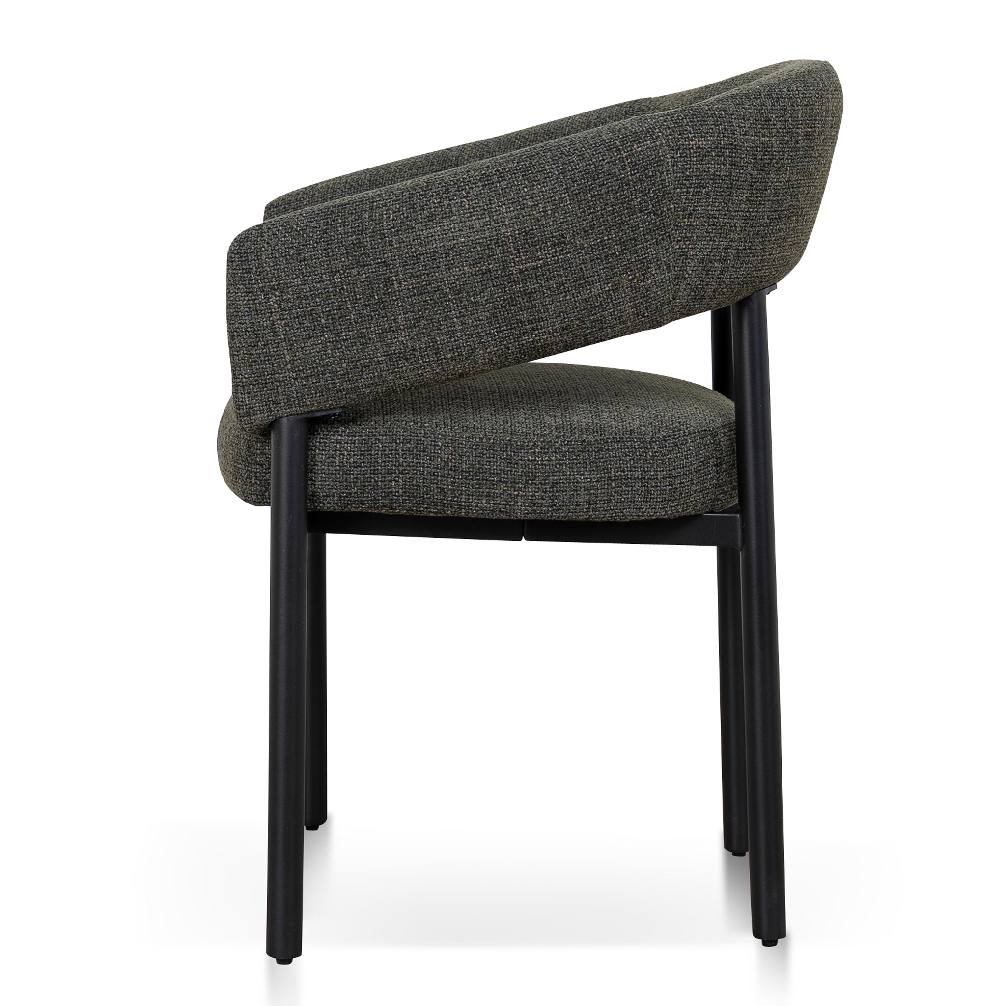 CDC12470-CI Black Dining Chair - Kaitoke Green (Set of 2)