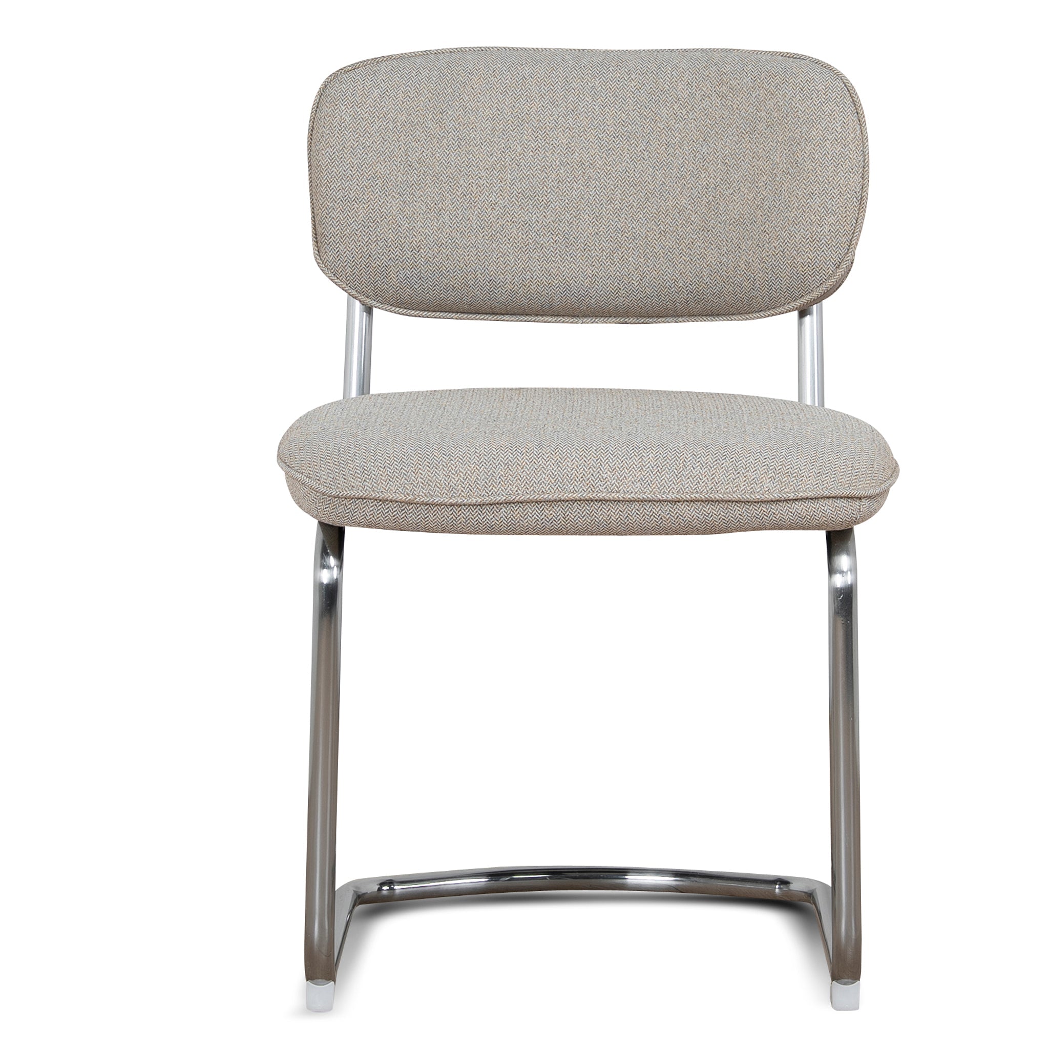 Chrome Dining Chair - Henry Beige (Set of 2)