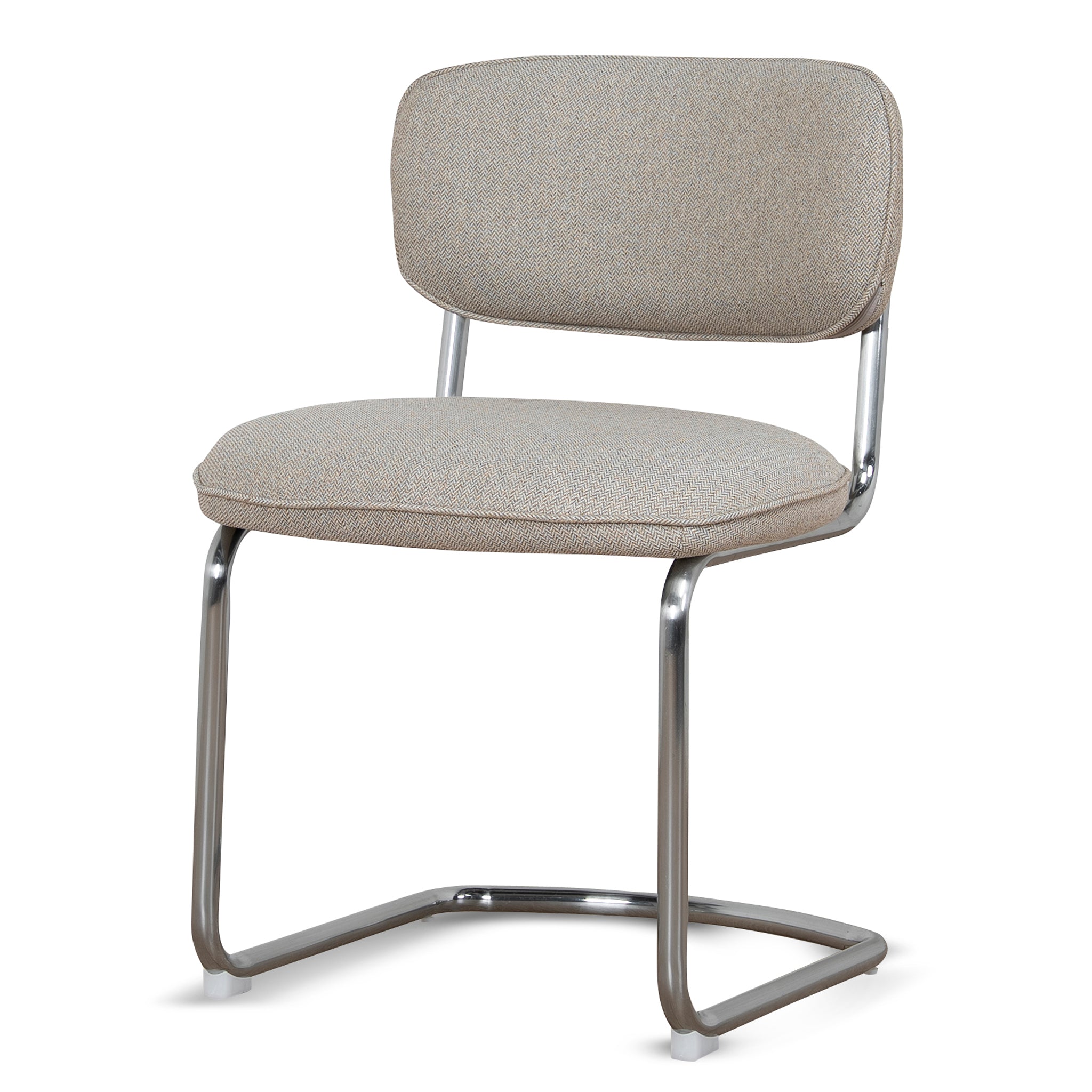 Chrome Dining Chair - Henry Beige (Set of 2)