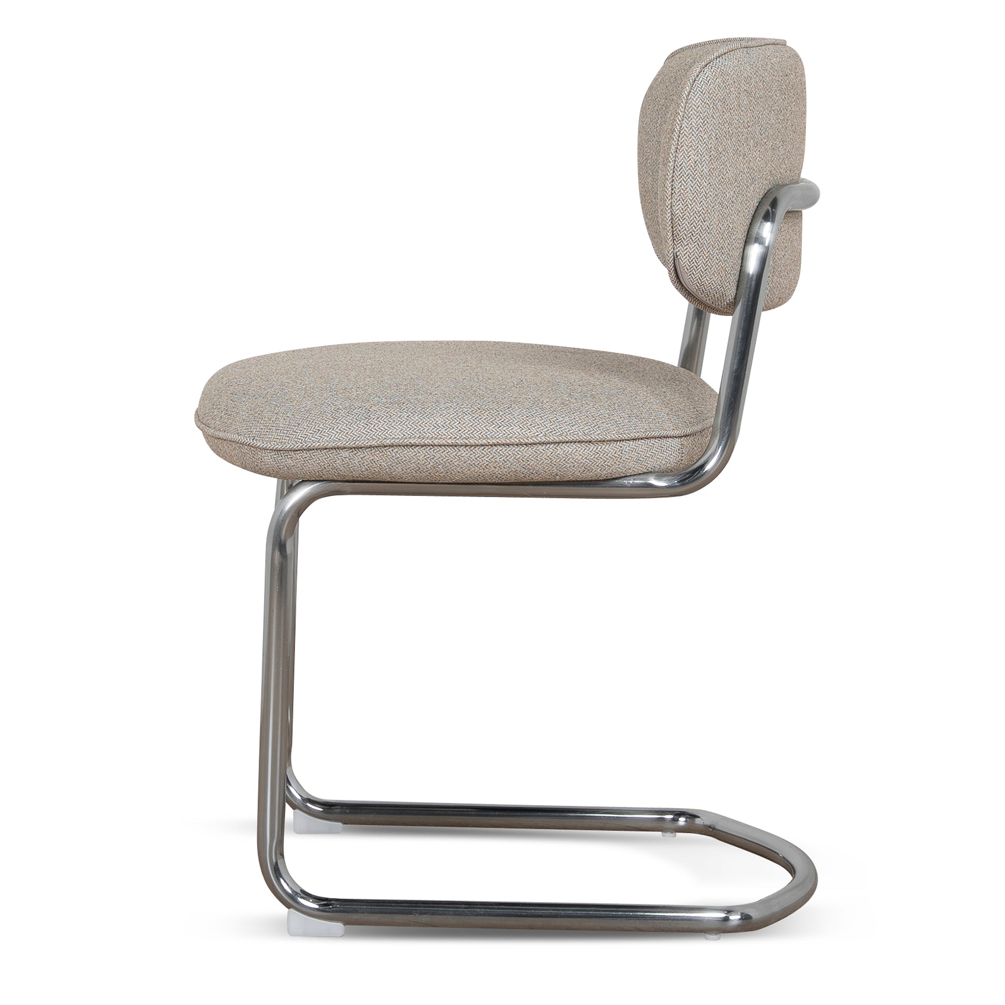 CDC12471-CI Chrome Dining Chair - Henry Beige (Set of 2)