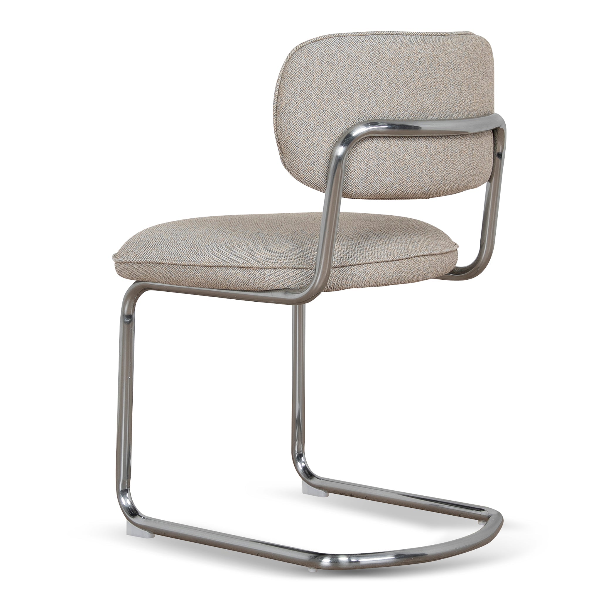 Chrome Dining Chair - Henry Beige (Set of 2)