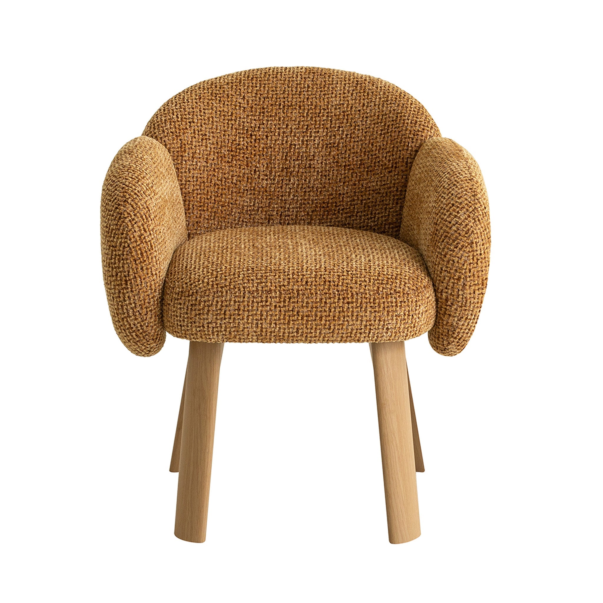 66cm Natural Dining Chair - Honeycomb Ochre - image 2