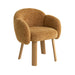 66cm Natural Dining Chair - Honeycomb Ochre