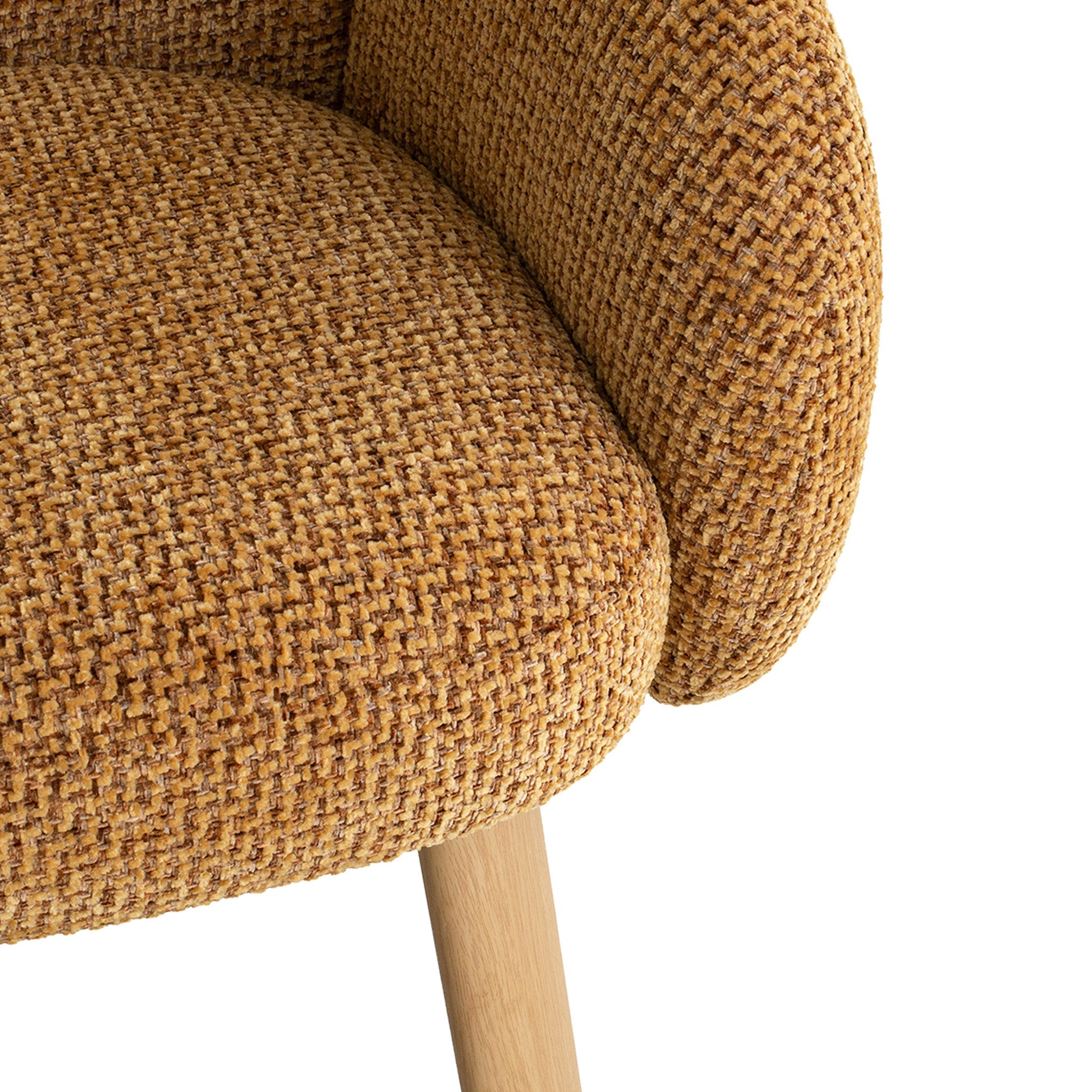 66cm Natural Dining Chair - Honeycomb Ochre - image 6