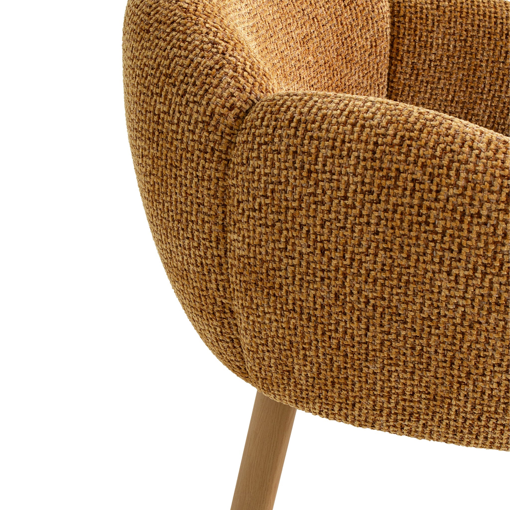 66cm Natural Dining Chair - Honeycomb Ochre - image 5