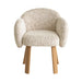 66cm Natural Dining Chair - Honeycomb White - image 2