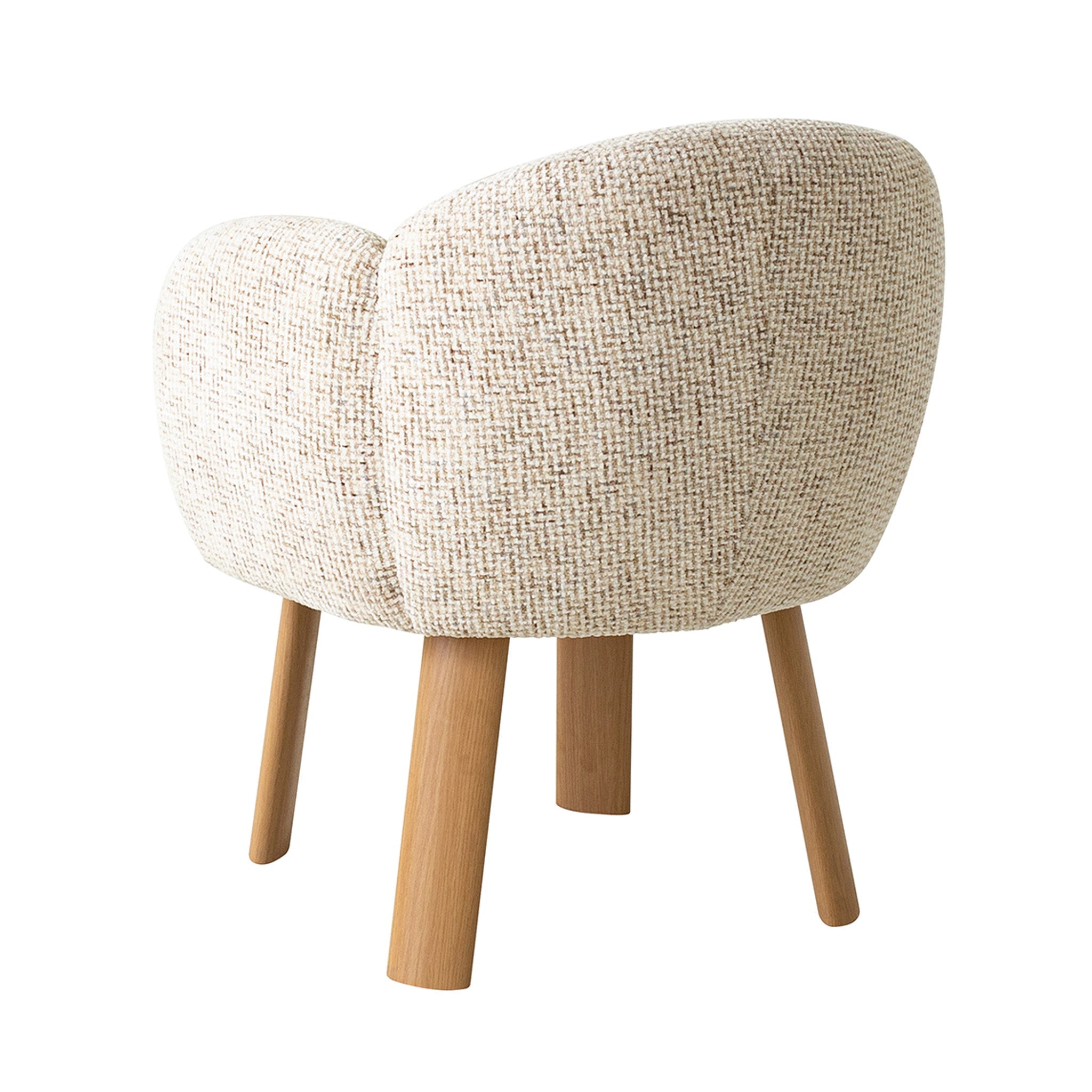CDC12553-IG 66cm Natural Dining Chair - Honeycomb White
