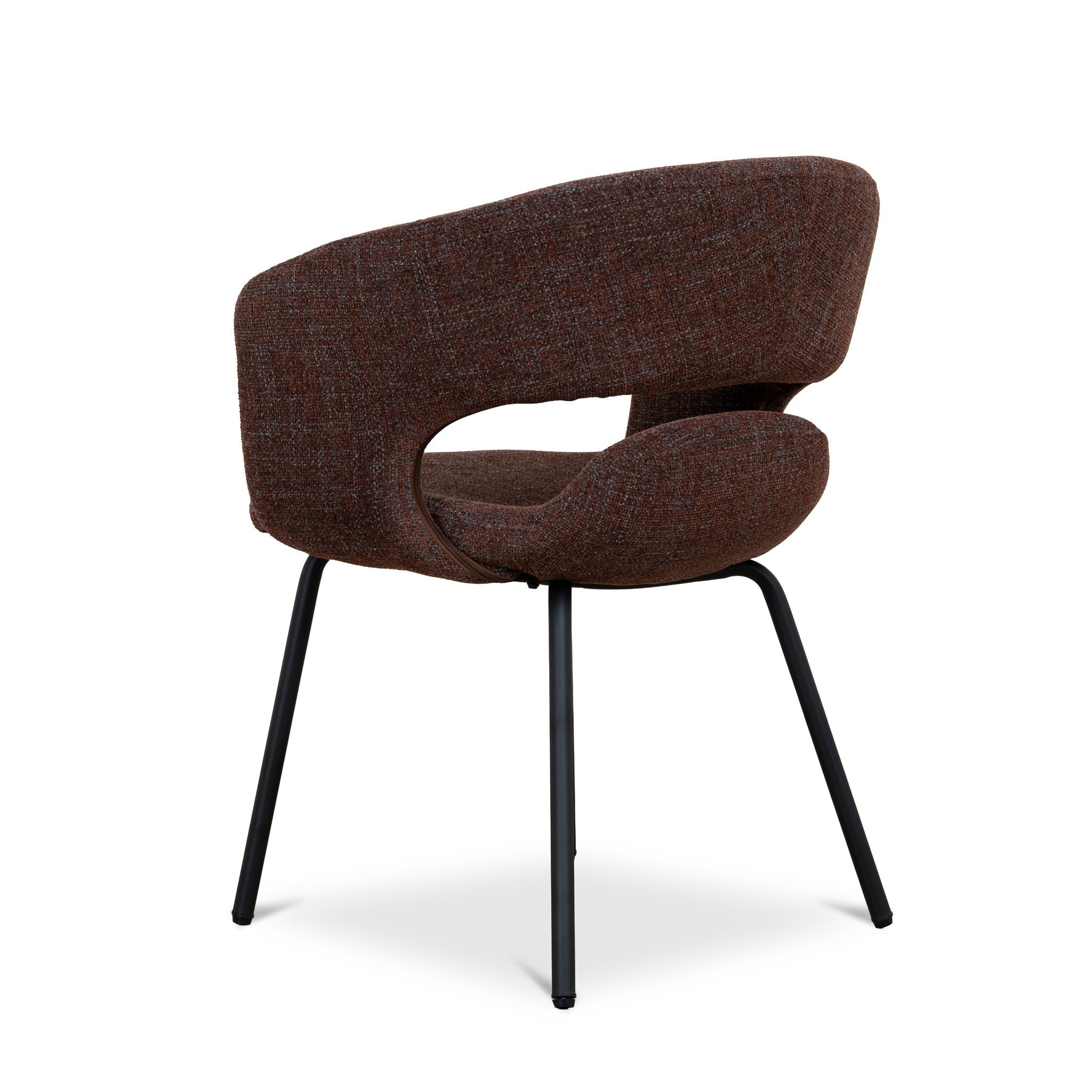 CDC12643-FH Black Dining Chair - Moss Brown (Set of 2)