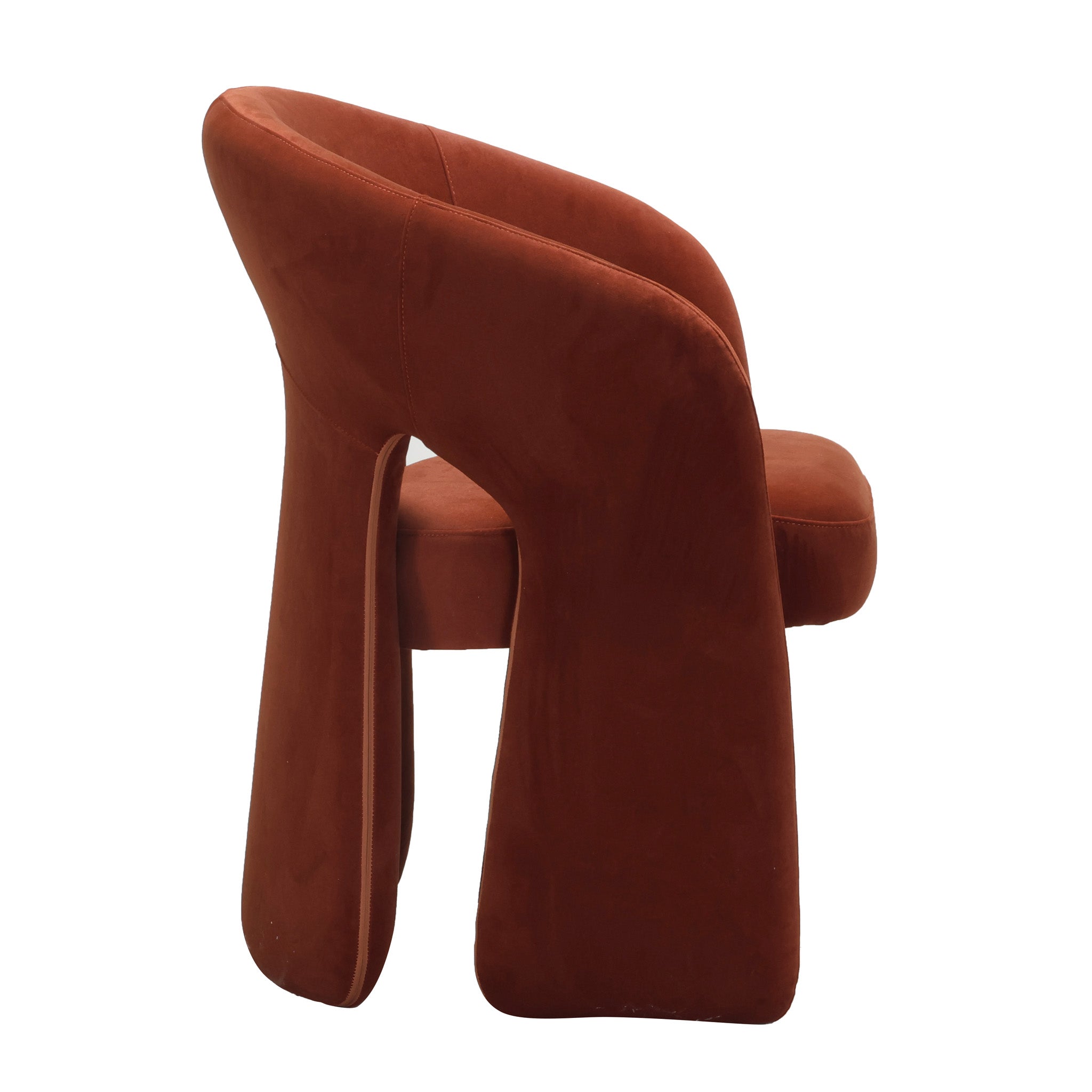 Fabric Dining Chair - Burnt Brown