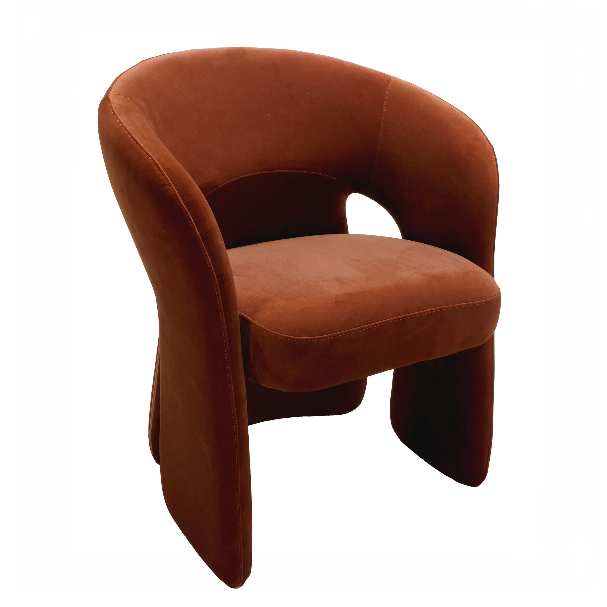 Niramila Fabric Dining Chair - Red Bronze