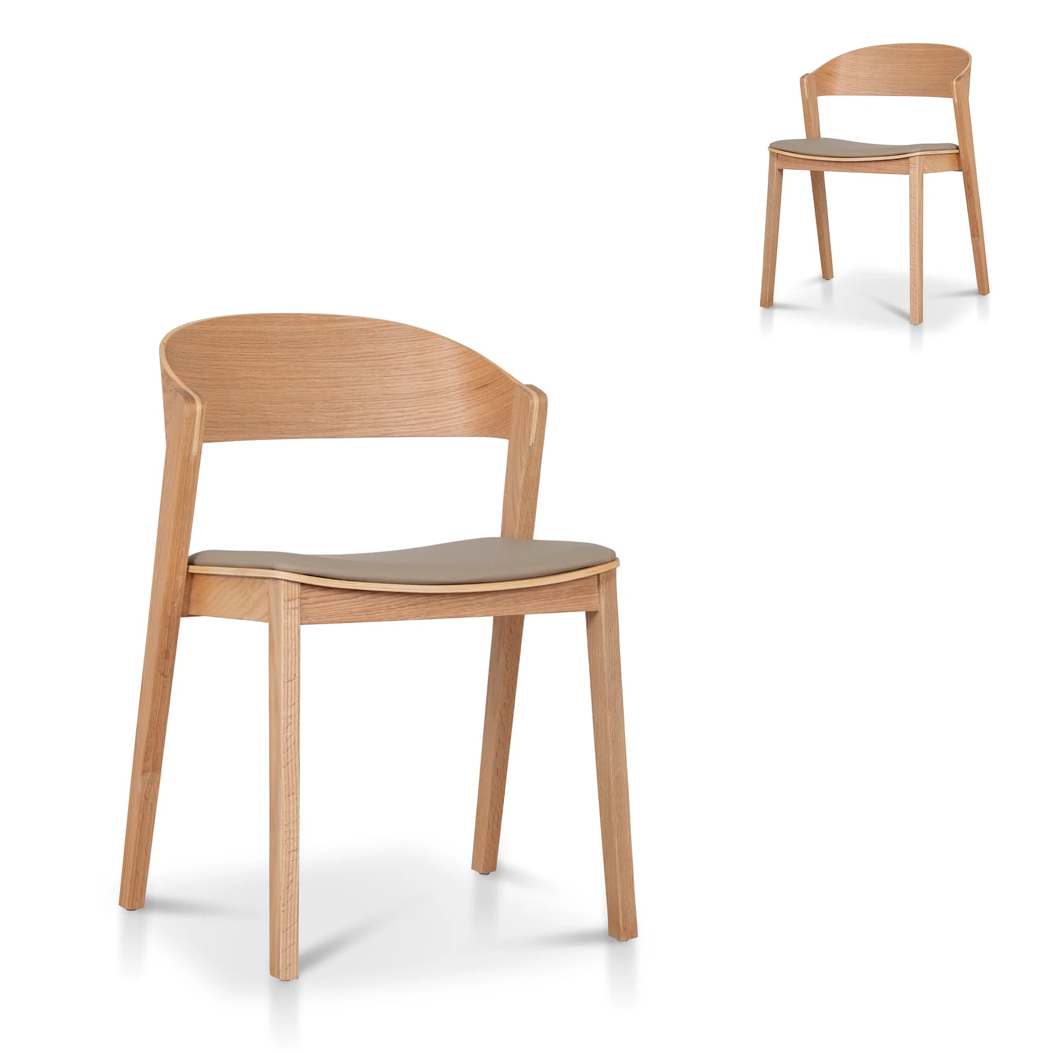 Showcasing Sodola Natural Dining Chair - Latte Seat (Set of 2) DC12648-SDx2 Dining Chair by Calibre Furniturs
