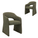 Fabric Dining Chair - Twill Green (Set of 2)